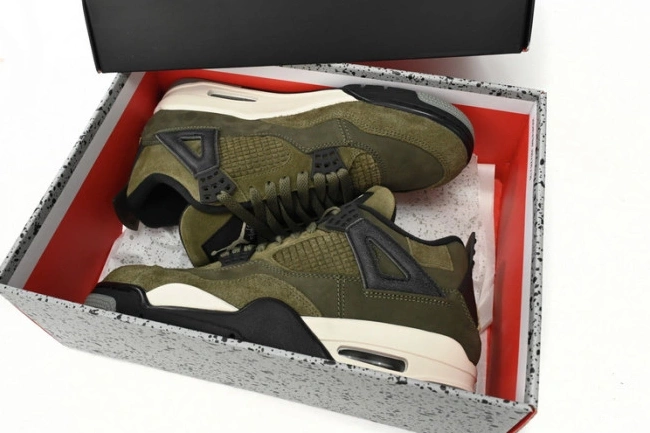 Cheap TBK Olive Air Jordan Medium 4 FB9927-200 Craft 0701